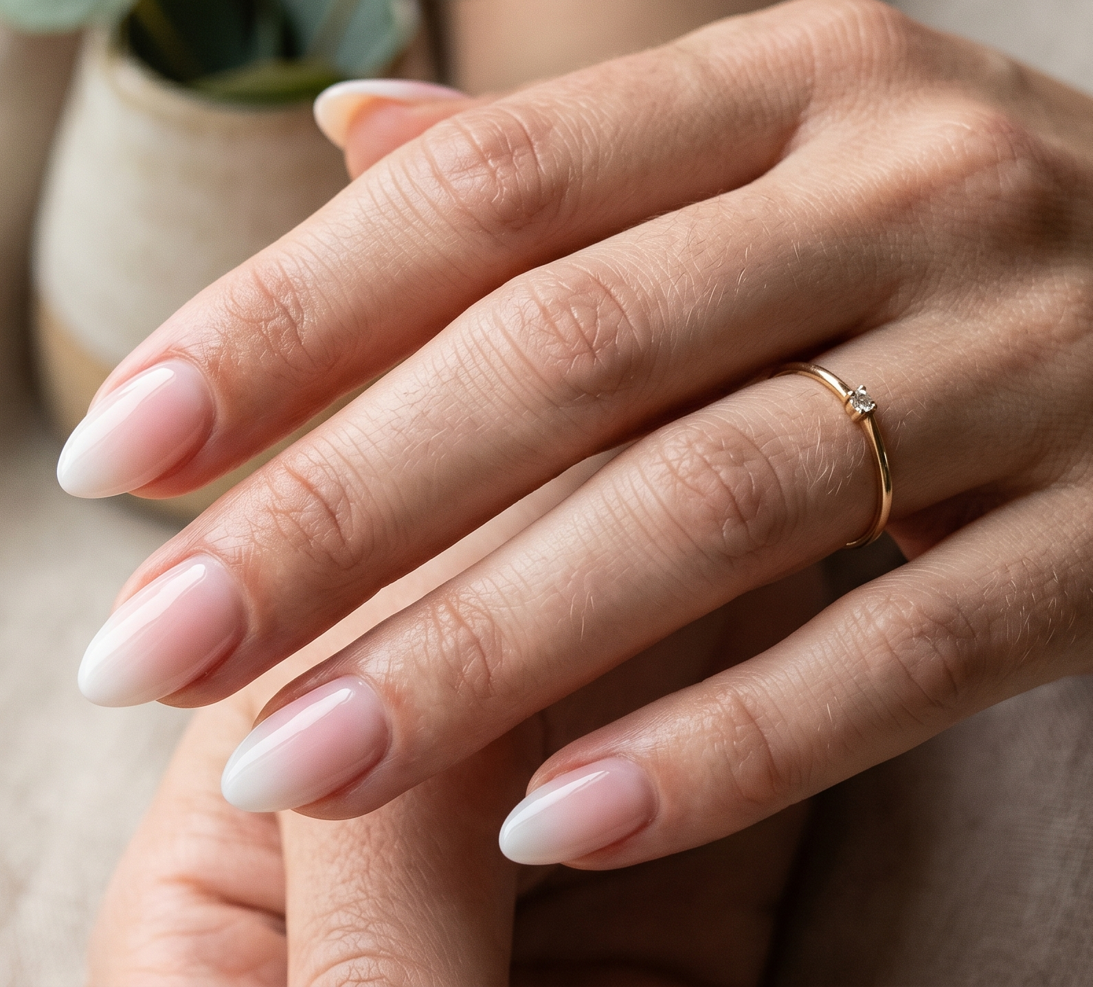 Ombre Nägel in Rosé